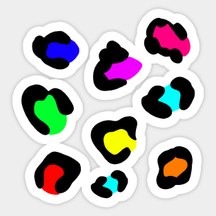 Rainbow Leopard Pattern Sticker